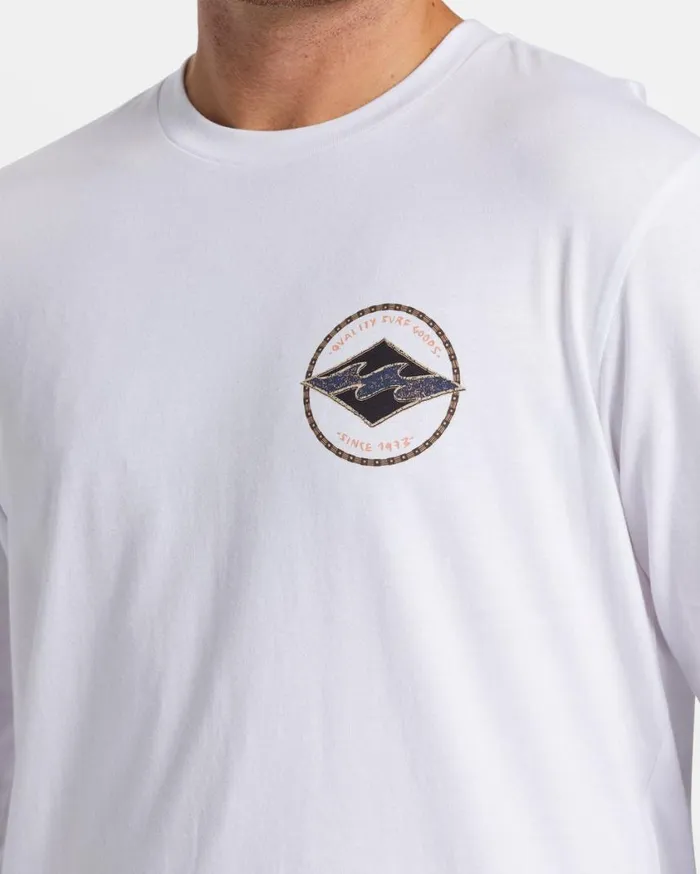 Billabong Rotor Diamond Long Sleeve Tshirt White Mens TShirts Billabong Rotor Diamond Long Sleeve Tshirt White Mens TShirts