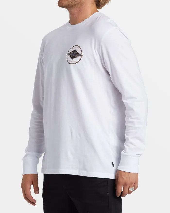 Billabong Rotor Diamond Long Sleeve Tshirt White Mens TShirts Billabong Rotor Diamond Long Sleeve Tshirt White Mens TShirts