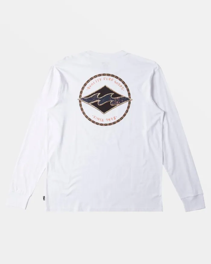Billabong Rotor Diamond Long Sleeve Tshirt White Mens TShirts Billabong Rotor Diamond Long Sleeve Tshirt White Mens TShirts