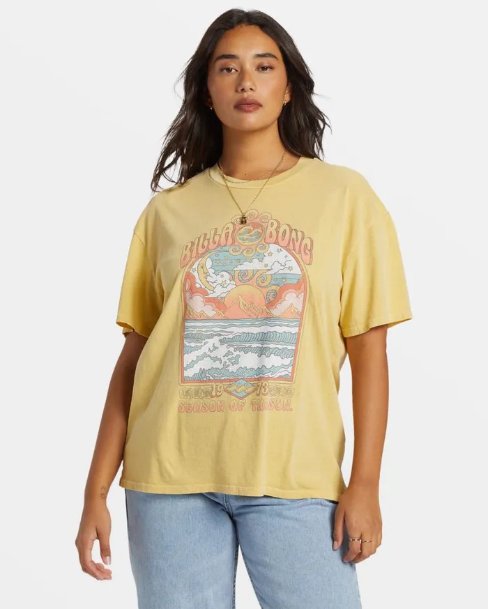 Billabong Season Of The Sol TShirt Mellow Daze Womens Graphic Tees and Tanks