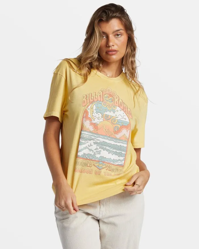 Billabong Season Of The Sol TShirt Mellow Daze Womens Graphic Tees and Tanks Billabong Season Of The Sol TShirt Mellow Daze Womens Graphic Tees and Tanks