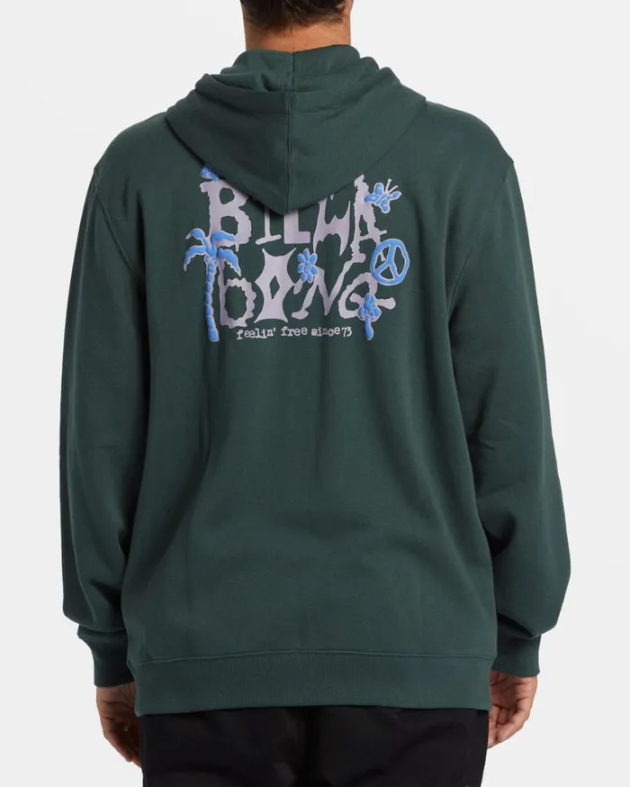 Billabong Short Sands ZipUp Hoodie Forest Green Mens Hoodies and Fleece