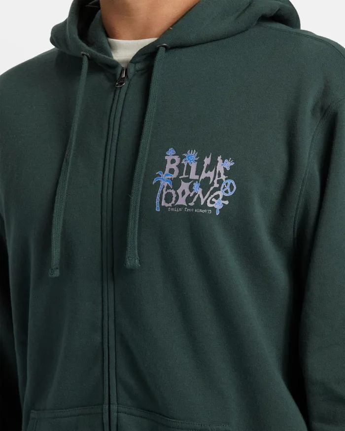 Billabong Short Sands ZipUp Hoodie Forest Green Mens Hoodies and Fleece Billabong Short Sands ZipUp Hoodie Forest Green Mens Hoodies and Fleece
