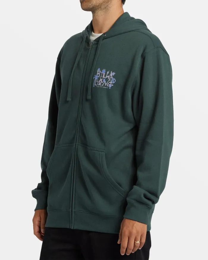 Billabong Short Sands ZipUp Hoodie Forest Green Mens Hoodies and Fleece Billabong Short Sands ZipUp Hoodie Forest Green Mens Hoodies and Fleece