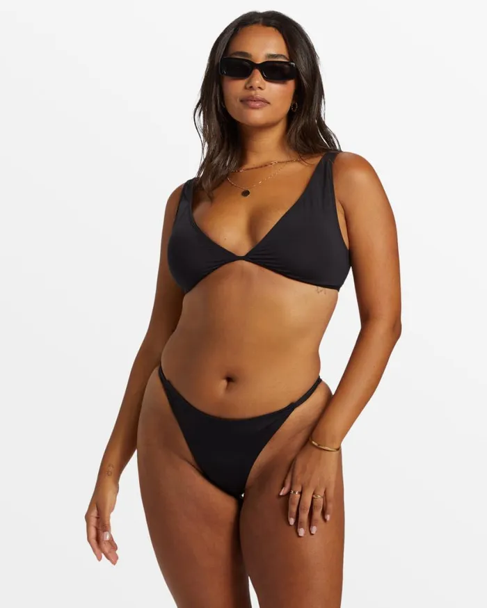 Billabong Sol Searcher Ava Tank Bikini Top Black Pebble Womens Bikini Tops