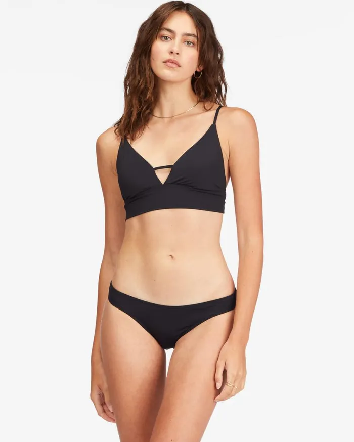 Billabong Sol Searcher VNeck Cami Bikini Top Black Pebble Womens Bikinis