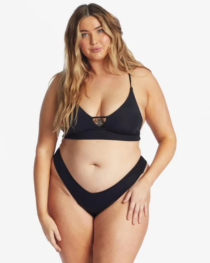 Billabong Sol Searcher VNeck Cami Bikini Top Black Pebble Womens Bikinis