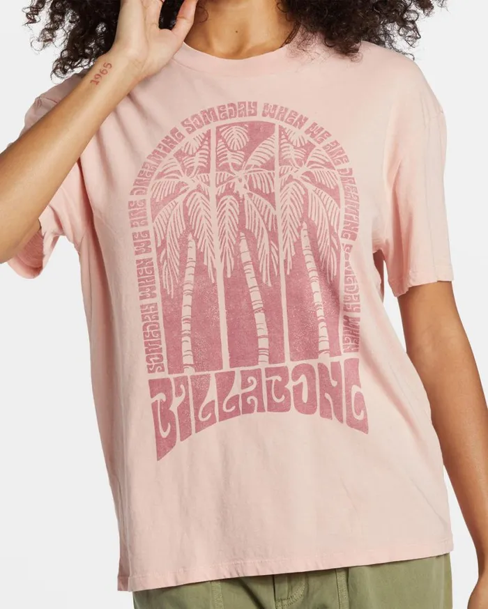 Billabong Someday Dreams TShirt Dusty Peach Womens Graphic Tees and Tanks Billabong Someday Dreams TShirt Dusty Peach Womens Graphic Tees and Tanks