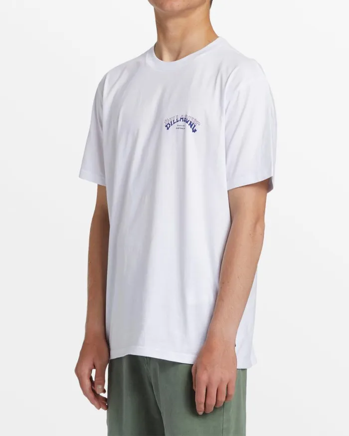 Billabong Stacked Arch TShirt White Mens TShirts Billabong Stacked Arch TShirt White Mens TShirts