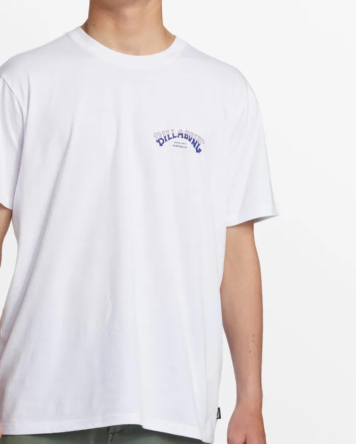 Billabong Stacked Arch TShirt White Mens TShirts Billabong Stacked Arch TShirt White Mens TShirts