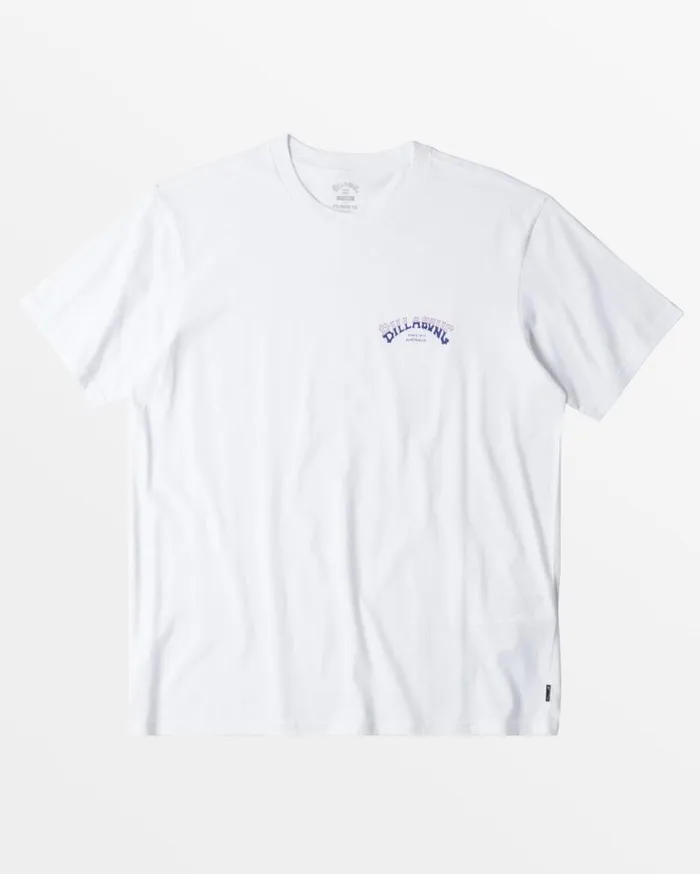 Billabong Stacked Arch TShirt White Mens TShirts Billabong Stacked Arch TShirt White Mens TShirts