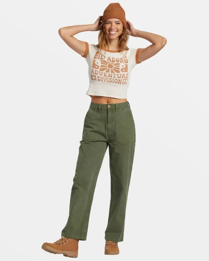 Billabong Summer Camp Ringer Tshirt White Cap Womens Graphic Tees and Tanks Billabong Summer Camp Ringer Tshirt White Cap Womens Graphic Tees and Tanks