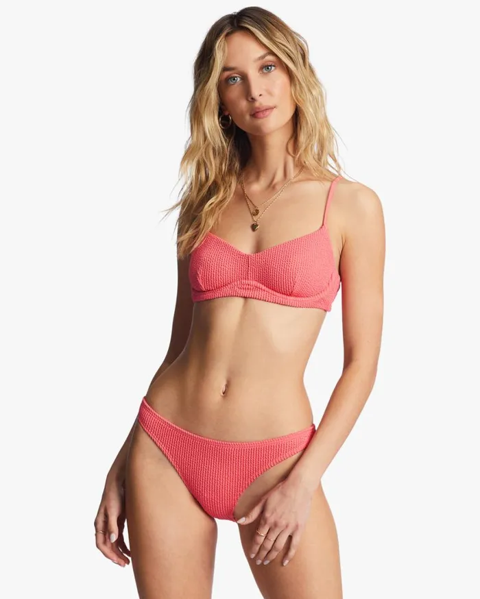 Billabong Summer High Kensley Underwire Bikini Top Coral Crush Womens Bikini Tops