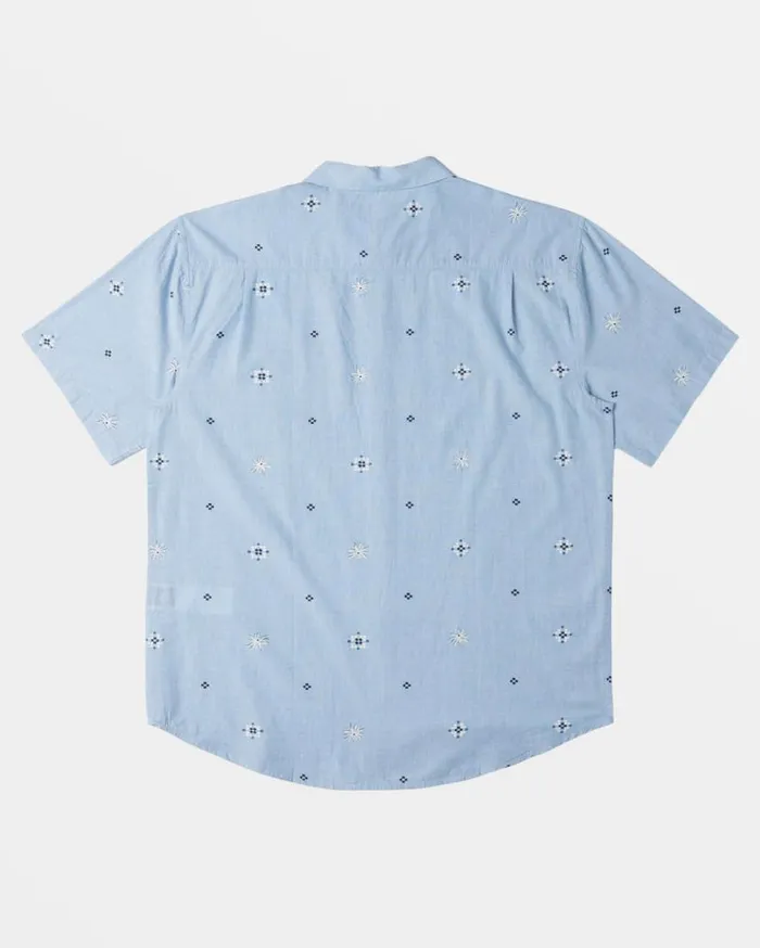 Billabong Sundays Mini Short Sleeve Shirt Smoke Blue Mens Shirts