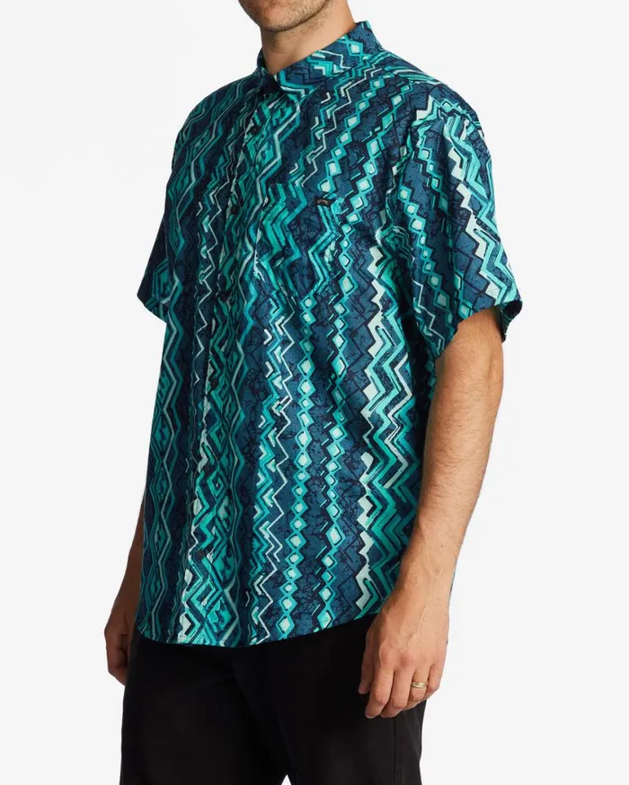 Billabong Sundays Short Sleeve Shirt Dark Mint Mens Shirts Billabong Sundays Short Sleeve Shirt Dark Mint Mens Shirts