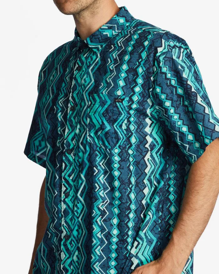 Billabong Sundays Short Sleeve Shirt Dark Mint Mens Shirts Billabong Sundays Short Sleeve Shirt Dark Mint Mens Shirts