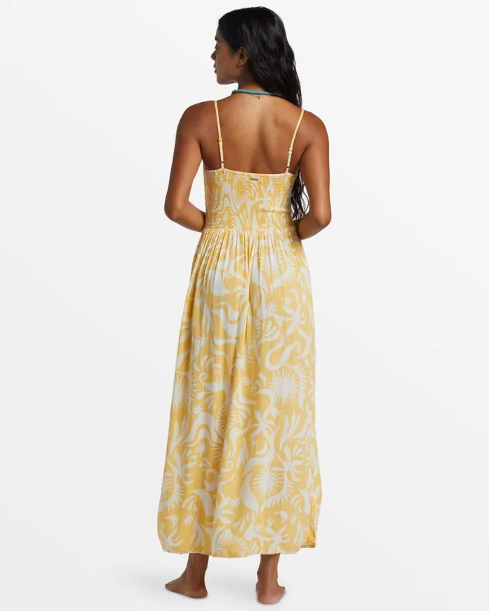 Billabong Sunspell Midi Dress Gold Womens Dresses Billabong Sunspell Midi Dress Gold Womens Dresses