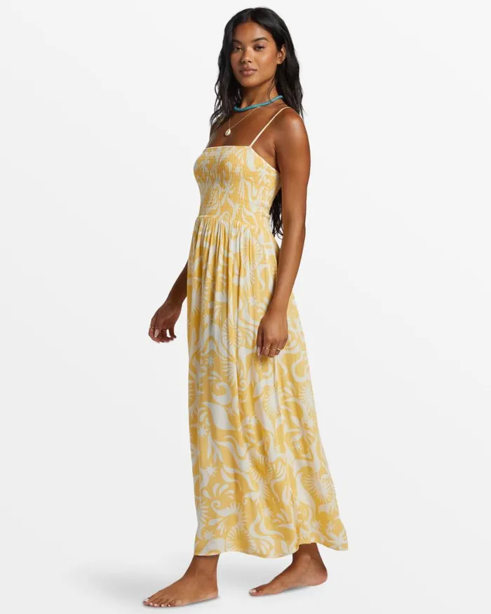 Billabong Sunspell Midi Dress Gold Womens Dresses Billabong Sunspell Midi Dress Gold Womens Dresses