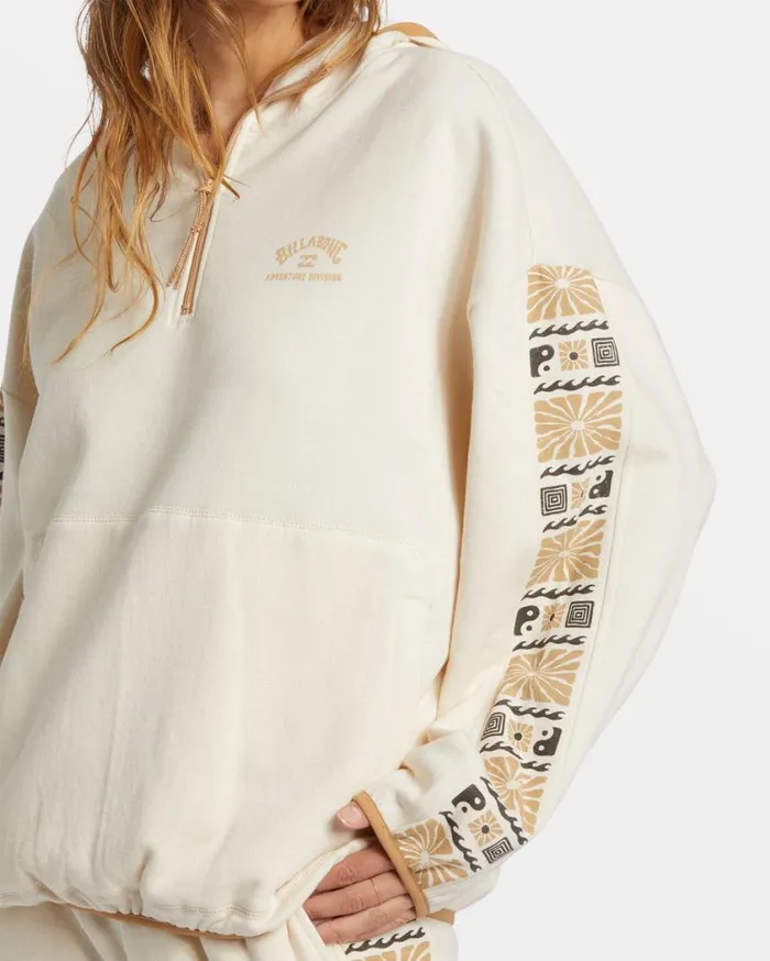 Billabong Surf Adventure HalfZip Hoodie White Cap Womens Sweatshirts and Fleece Billabong Surf Adventure HalfZip Hoodie White Cap Womens Sweatshirts and Fleece