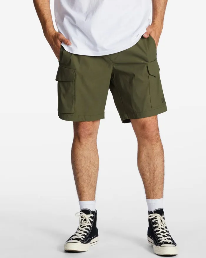 Billabong Surftrek Elastic Technical Cargo 19034 Shorts Military Mens Shorts Billabong Surftrek Elastic Technical Cargo 19034 Shorts Military Mens Shorts