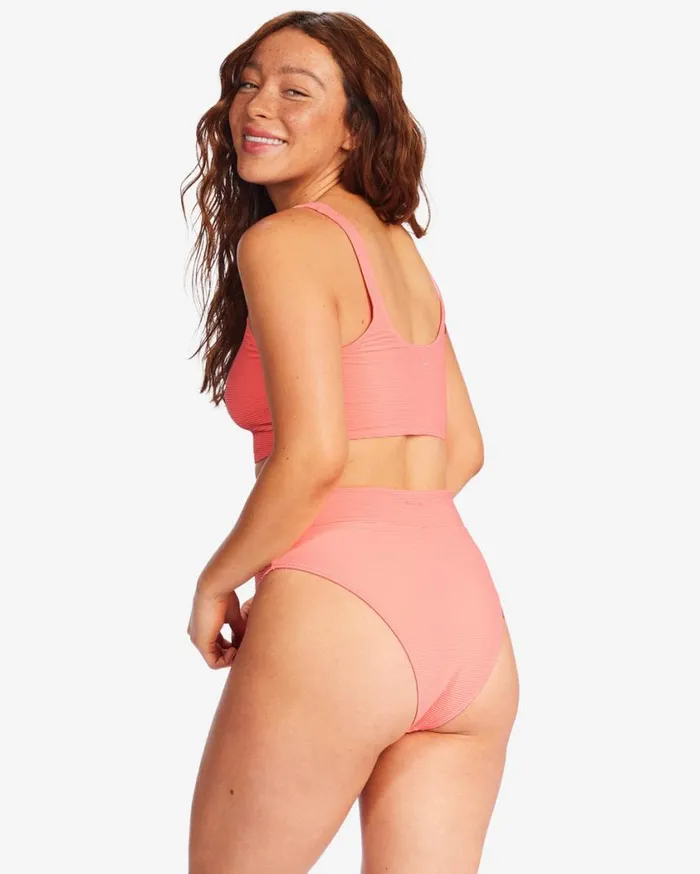 Billabong Tanlines Rise HighWaisted Bikini Bottoms Sorbet Womens Bikinis