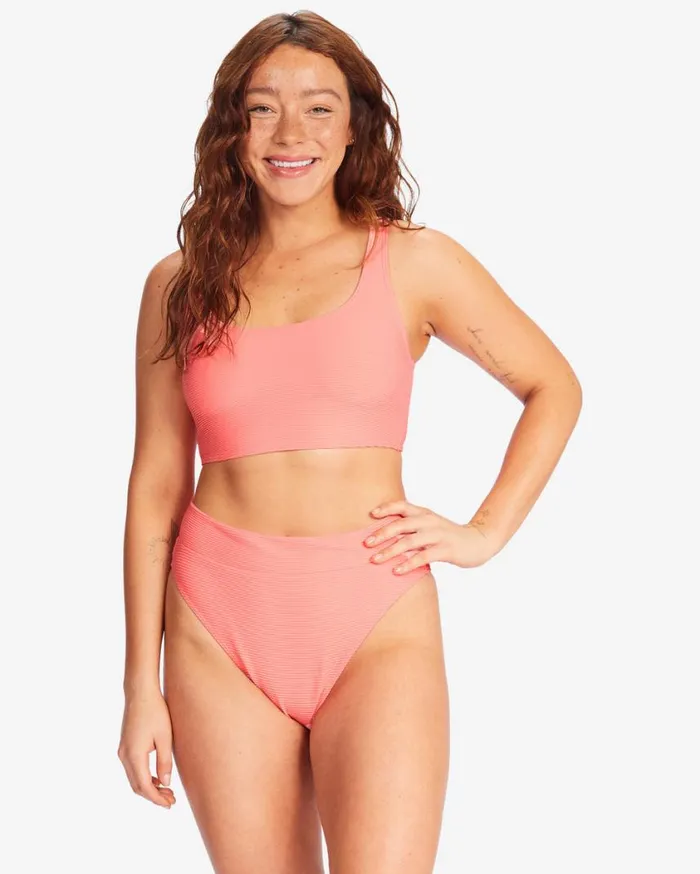Billabong Tanlines Rise HighWaisted Bikini Bottoms Sorbet Womens Bikinis