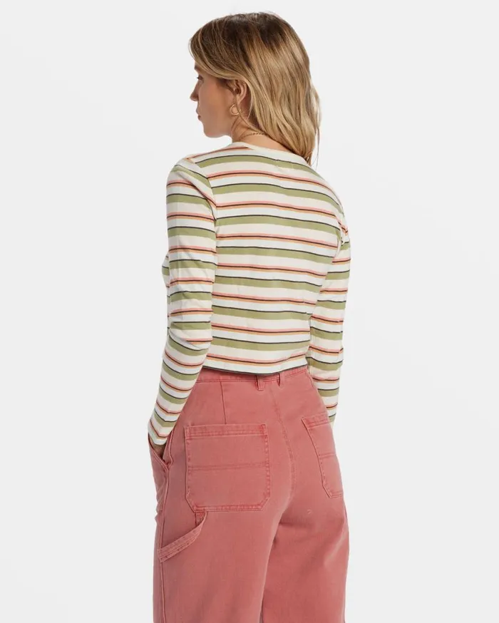 Billabong Tommy Stripe Long Sleeve Top Weeping Willow Womens Tops Billabong Tommy Stripe Long Sleeve Top Weeping Willow Womens Tops