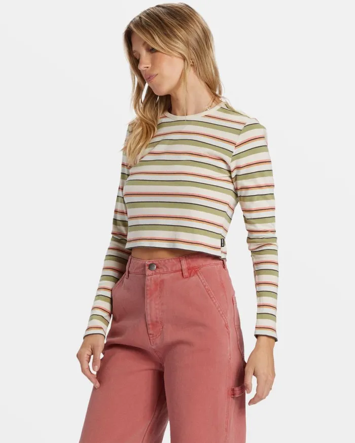 Billabong Tommy Stripe Long Sleeve Top Weeping Willow Womens Tops Billabong Tommy Stripe Long Sleeve Top Weeping Willow Womens Tops