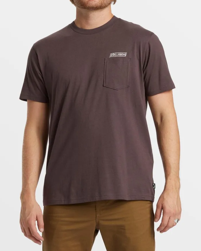 Billabong Walled Pocket TShirt Plum Mens TShirts Billabong Walled Pocket TShirt Plum Mens TShirts