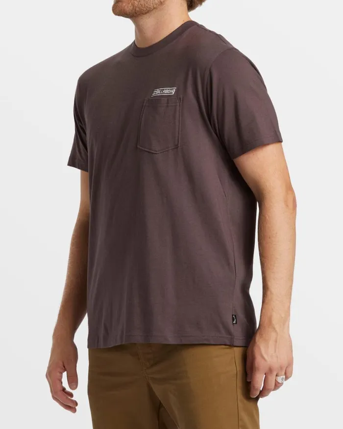Billabong Walled Pocket TShirt Plum Mens TShirts Billabong Walled Pocket TShirt Plum Mens TShirts
