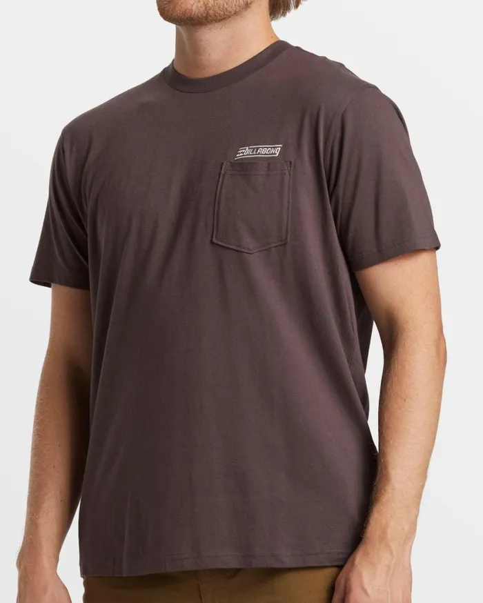 Billabong Walled Pocket TShirt Plum Mens TShirts Billabong Walled Pocket TShirt Plum Mens TShirts