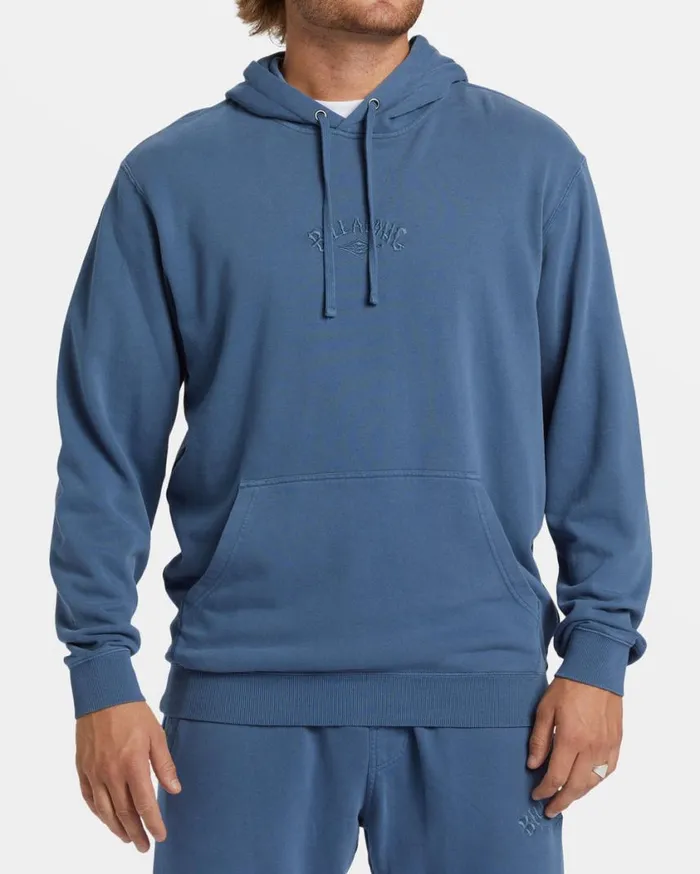 Billabong Wave Washed Hoodie Slate Blue Mens Hoodies and Fleece