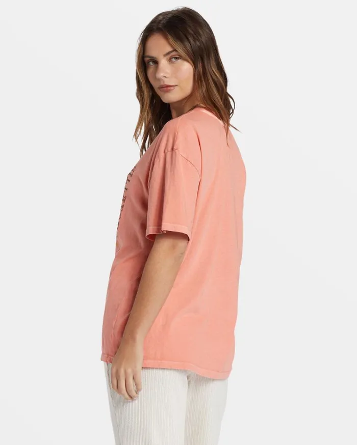 Billabong Wild West Side TShirt Peach Out Womens Graphic Tees and Tanks Billabong Wild West Side TShirt Peach Out Womens Graphic Tees and Tanks