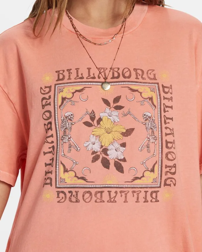 Billabong Wild West Side TShirt Peach Out Womens Graphic Tees and Tanks Billabong Wild West Side TShirt Peach Out Womens Graphic Tees and Tanks
