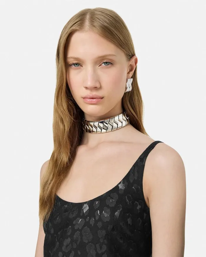 Bind Choker Silver Women Versace Necklaces
