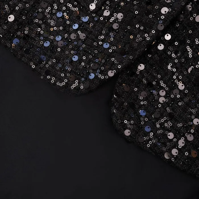 Black Sequin Boucle Maxi Dress Women Self Portrait Dresses Black Sequin Boucle Maxi Dress Women Self Portrait Dresses