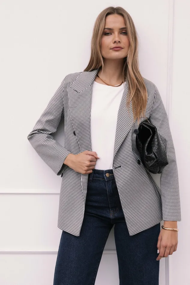 Blazers Juliette Blazer BlackWhite Petal and Pup Women