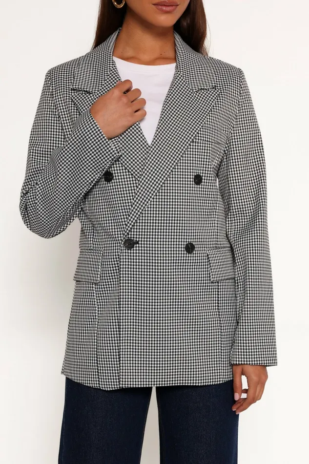 Blazers Juliette Blazer BlackWhite Petal and Pup Women