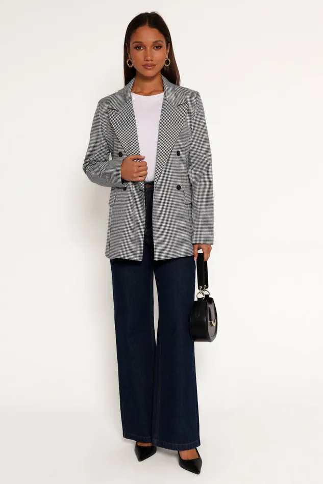 Blazers Juliette Blazer BlackWhite Petal and Pup Women