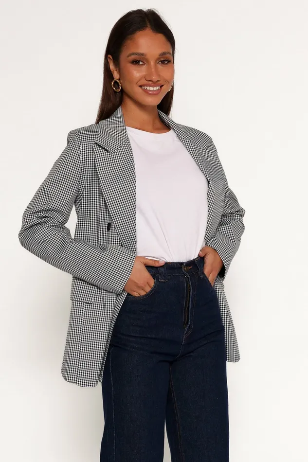 Blazers Juliette Blazer BlackWhite Petal and Pup Women