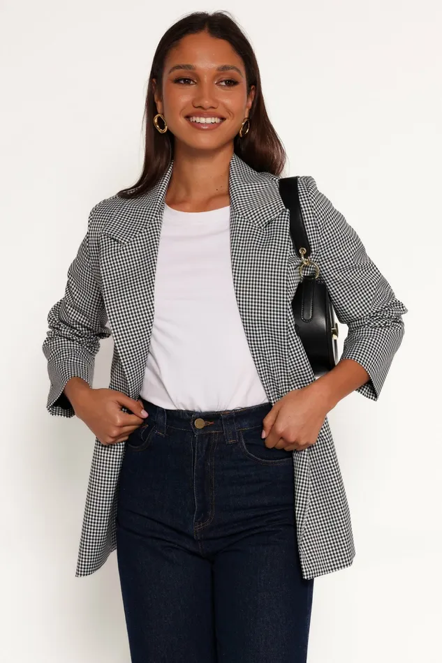 Blazers Juliette Blazer BlackWhite Petal and Pup Women