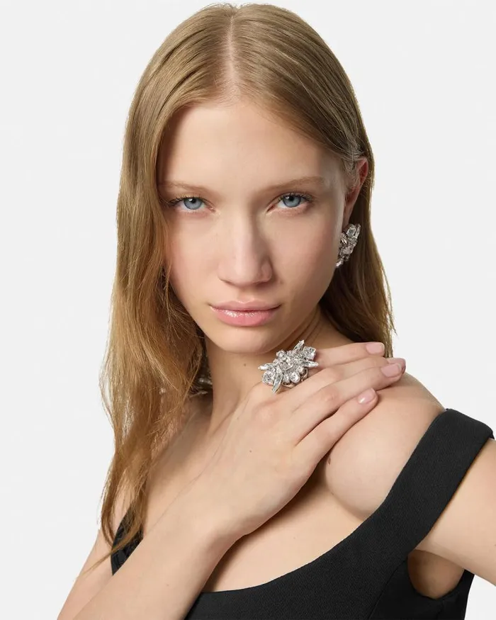 Bloom Ring Silver Women Versace Rings