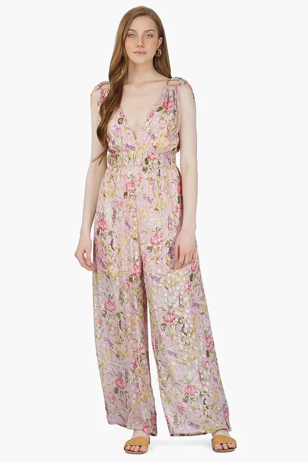 Blooming Dale Lurex Jumpsuit Women Jumpsuits America and Beyond