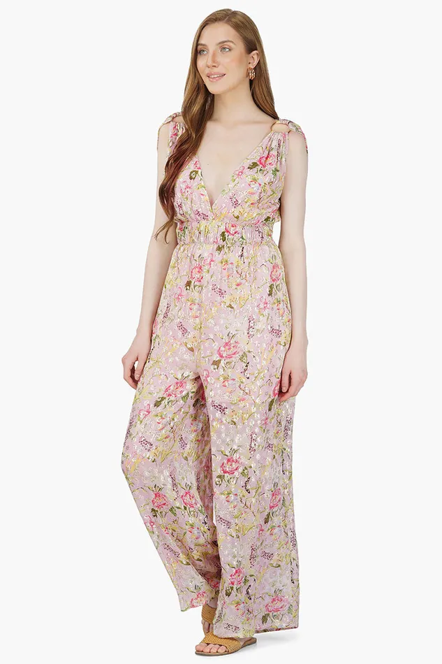 Blooming Dale Lurex Jumpsuit Women Jumpsuits America and Beyond
