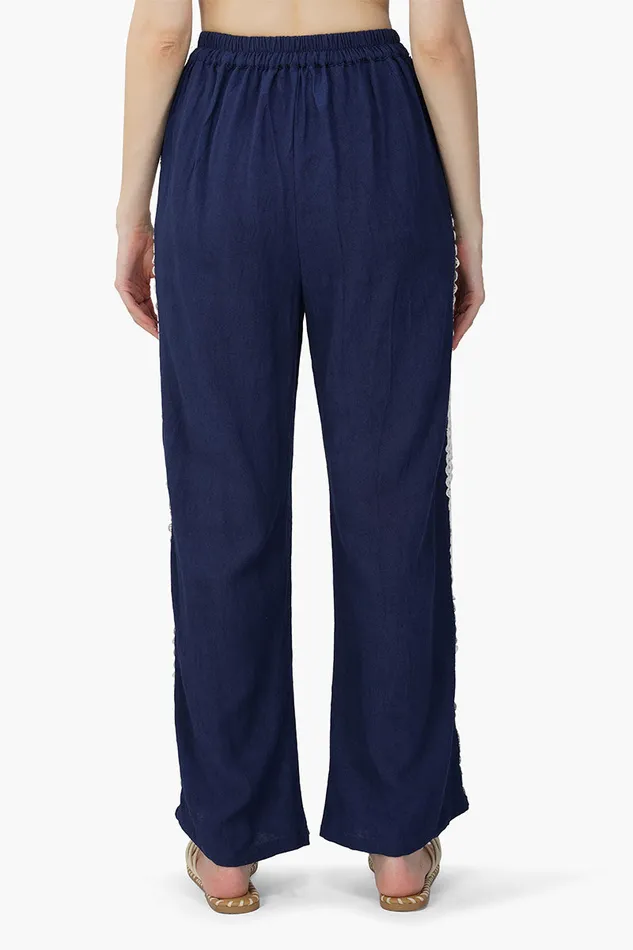 Blue Catherine Lace Pants Pants America and Beyond Women