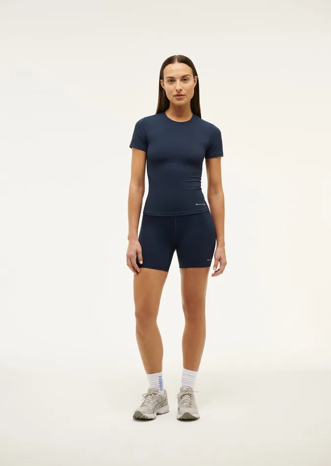 Bodyluxe FOUNDATION SHORT SLEEVE TEE IN DARK NAVY PE Nation Women