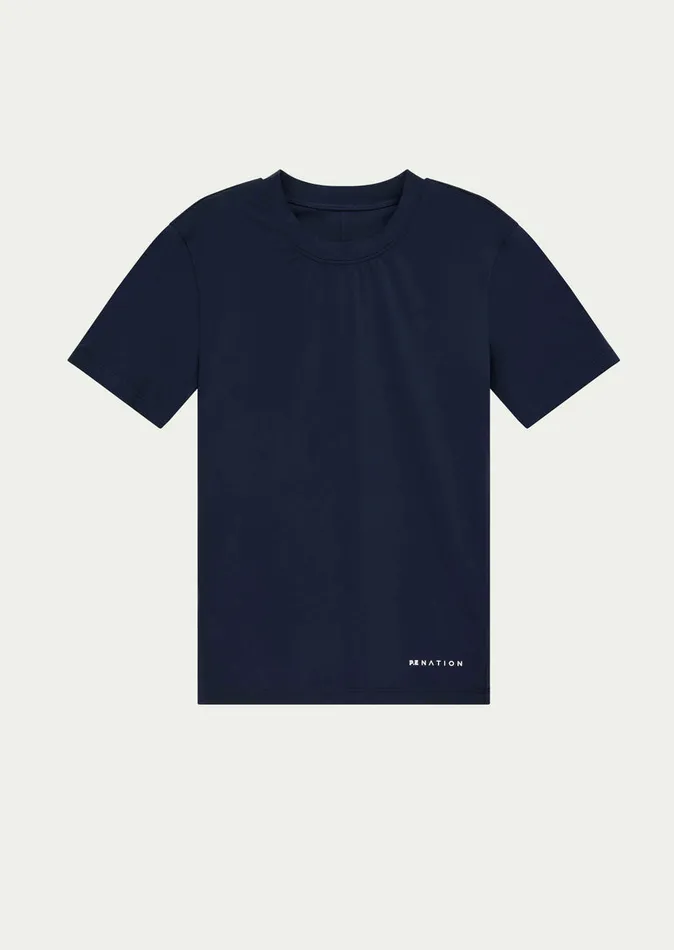 Bodyluxe FOUNDATION SHORT SLEEVE TEE IN DARK NAVY PE Nation Women