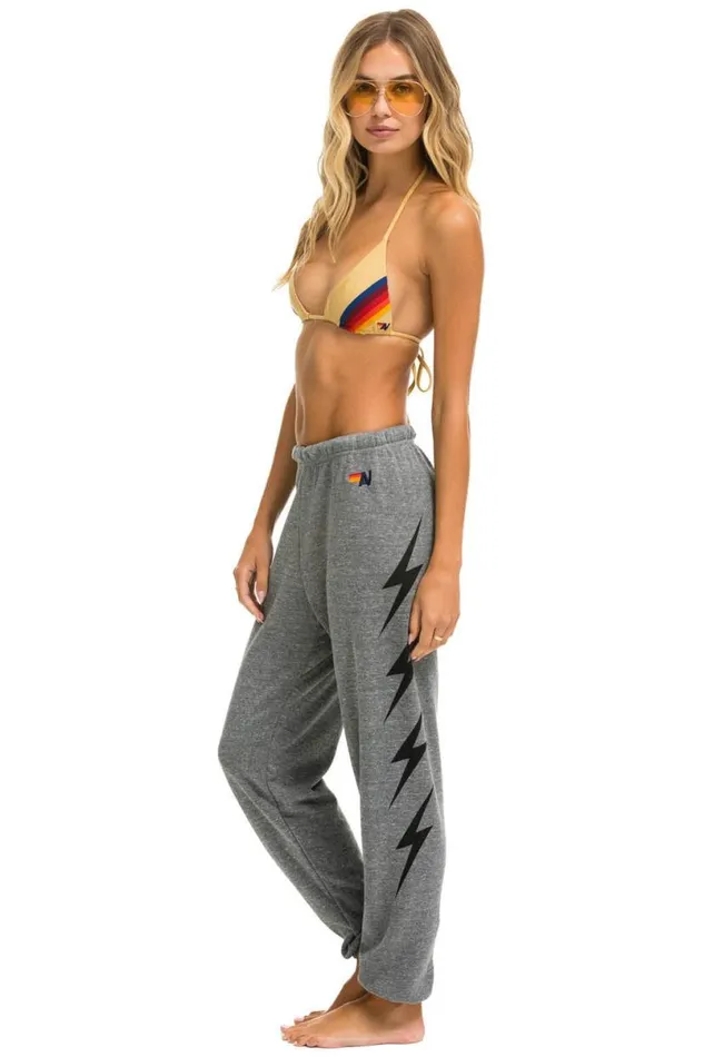 Bolt 4 Sweatpants 8211 Heather Grey Women Aviator Nation Sweatpants