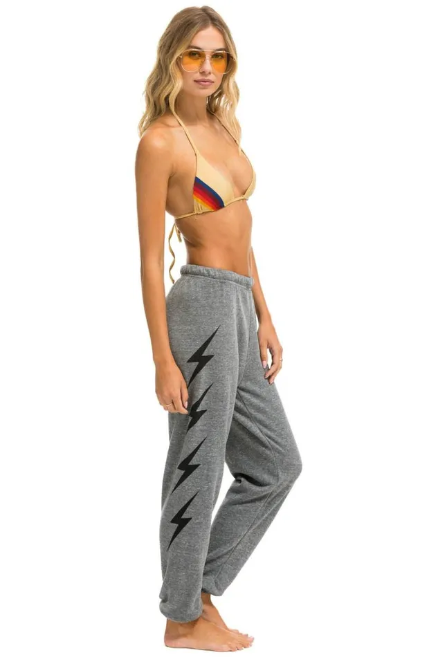 Bolt 4 Sweatpants 8211 Heather Grey Women Aviator Nation Sweatpants