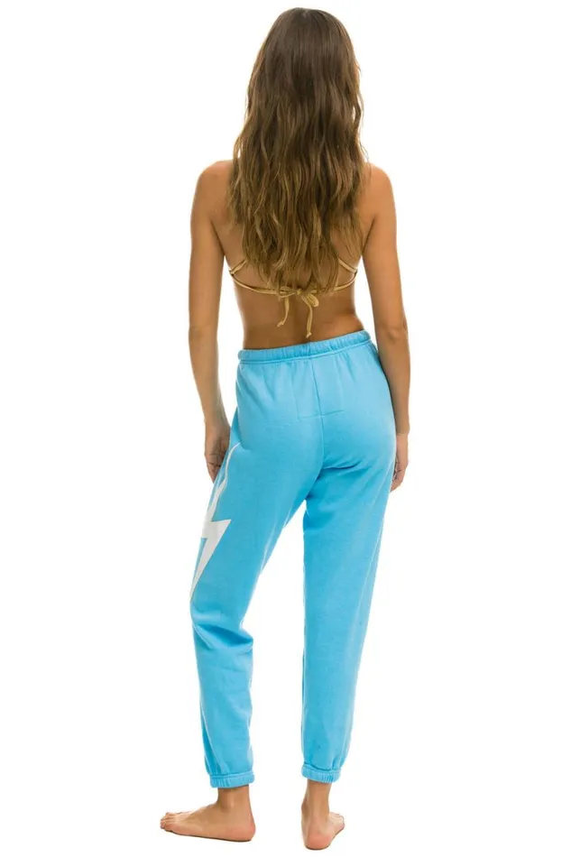 Bolt Stitch Sweatpants 8211 Sky White Women Aviator Nation Sweatpants